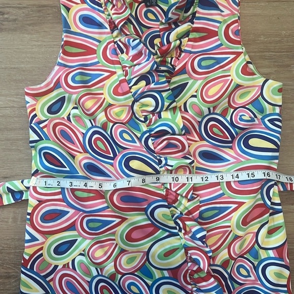 Melly M Riverside Ruffle Printed Wrap Dress Size - 6 - Picture 14 of 16